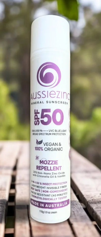 AussieZinc Organic Sunscreen & Insect Protection SPF 50+